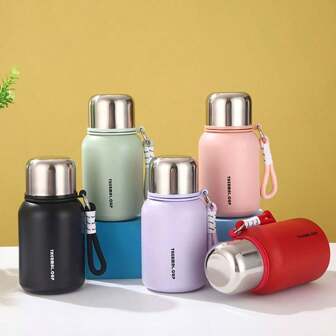1 New 316 Stainless Steel Insulated Cup, 450ML Outdoor Portable Pocket Cup, High-End Appearance Women's Water Cup, Fashionable Youth Men's And Women's Portable Accompanying Water Cup, Campus Desktop Decoration Insulated Cup. Wedding Souvenirs, Holiday Gifts Back To School