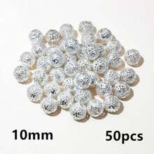 50-200pcs Hollow 6-10mm Diameter Beads Spacer Beading Bead Charms For DIY Jewelry Making Accessories - Spacer Beads - View 15