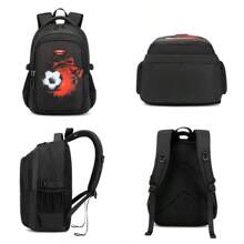 Asge The Boy Has A Receipt In His Backpack For Children As A Quickie For School Bags For Middle School Students - Black - View 2