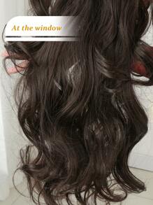 Claw Ponytail Extension Hair Accessories 32 Inch Brown Long Natural Wave Heat Resistant Fiber Synthetic Ponytail Hairpiece For Women Daily Used