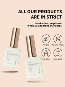 XEIJAYI 1瓶15毫升哑光免擦洗底油持久UV可卸甲油二合一凝胶指甲油 - 無色 - 查看 5