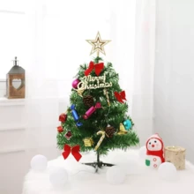 Mini Small Christmas Tree With LED Lights Tabletop Artificial Xmas Ornament Gift For Holiday ,Christmas Party Decorations And Daily Furniture Decoration - Multicolor - View 7