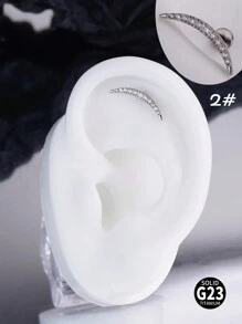 1 件时尚钛金属唇钉内螺纹耳钉天鹅叶天鹅 5A 氧化锆石 G23 植入级唇钉心形耳环鼻环鼻中隔珠宝月亮猫爪耳环铰链鼻中隔环眼海螺耳轮耳钉唇钉梦露唇环唇钉顶部螺丝平背耳环耳钉海螺唇钉梦露美杜莎唇鼻穿孔女士日常佩戴圣诞节和万圣节礼物情人节 - 彩色 - 查看 16