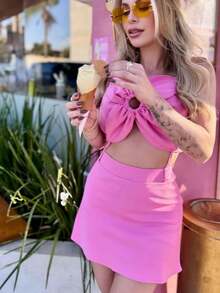 BIOMARY-MODAS DRESS - Màu Hồng baby - Xem 1