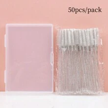 100 Stücke/Packung Wimpernbürsten Augenbrauenbürste tragbare Wimpern Spoolies für Wimpernverlängerung Make-up-Applikator für Augenbrauen