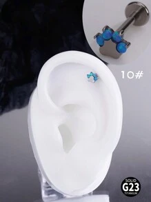 1 件时尚钛金属唇钉内螺纹耳钉天鹅叶天鹅 5A 氧化锆石 G23 植入级唇钉心形耳环鼻环鼻中隔珠宝月亮猫爪耳环铰链鼻中隔环眼海螺耳轮耳钉唇钉梦露唇环唇钉顶部螺丝平背耳环耳钉海螺唇钉梦露美杜莎唇鼻穿孔女士日常佩戴圣诞节和万圣节礼物情人节 - 彩色 - 查看 10