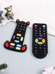 2 件装婴儿硅胶牙胶 婴儿出牙玩具 婴儿遥控玩具 婴幼儿玩具 感官咀嚼玩具 幼儿新生儿礼物