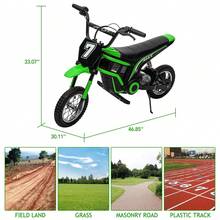 Electric Dirt Bike, 350W Electric Motorcycle-Up To 14.29MPH, 2-Speed Modes Motorcycle For Kids Ages 3-10, Max Weight 135 Lbs - 綠色 - 查看 8