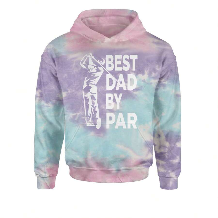 Best Dad By Par Golfing Gift For Father Youth-Sized Hoodie