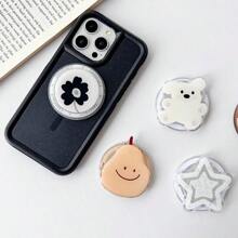 Korean Cute 3D Crystal Cartoon Magnetic Holder Grip Tok Griptok Phone Stand Holder Support Compatible With Iphone For Pad Magsafe Smart Tok - Multicolor - View 2