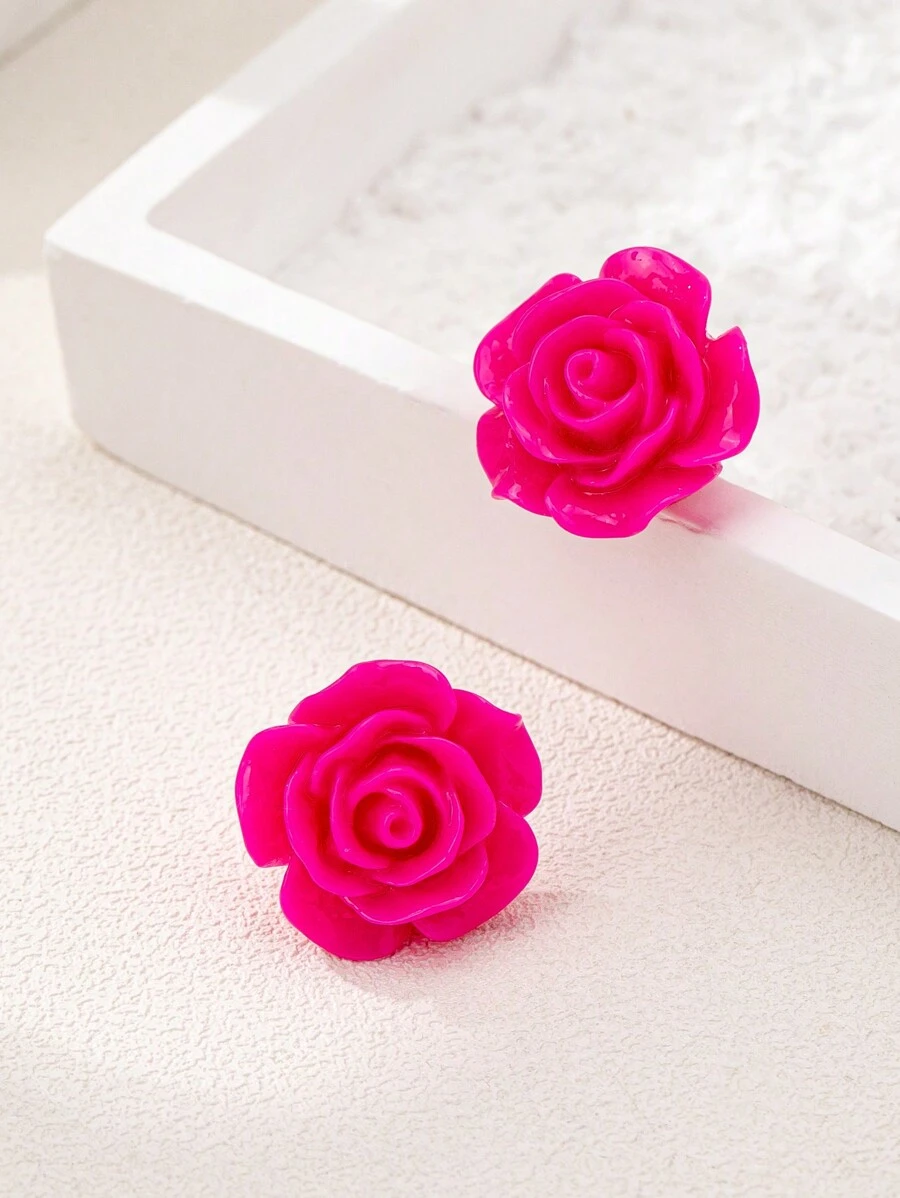 1pair Minimalist Flower Stud Earrings Valentines