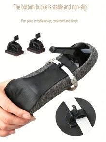 1對五顏六色的鑲有鑽石的彈性抗鬆高跟鞋帶,防止鞋跟滑脫,裝飾和安全的鞋帶抗鬆拉帶 - 彩色 - 查看 5