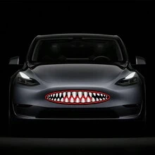 万圣节恐怖贴纸鲨鱼嘴性感嘴唇搞笑定制前保险杠汽车防水乙烯基薄膜汽车外部配件适用于 X Y S - 83.82x20.32cm/33x8inch - 查看 9