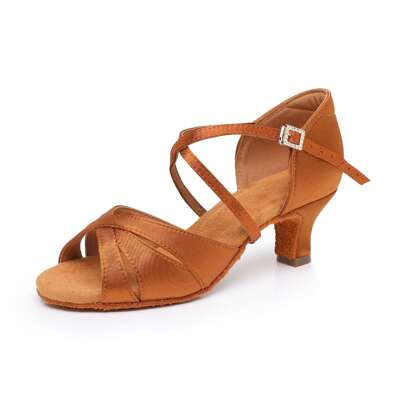 Latin Dance Shoes For Women Salsa Dancing Shoes For Women, Soft Soles Dance Shoes Brown