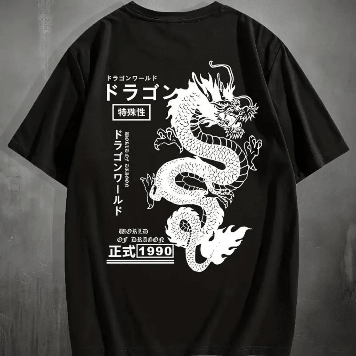 Dragon T-Shirt New Release 100% Cotton Men's Lightweight Comfortable Stylish - Black - View 1