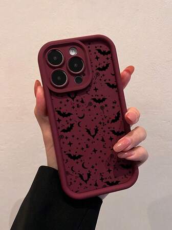 1pc Halloween Design Shockproof Phone Case Compatible With Iphone 11 12 13 Pro Max, IPhone 14 Plus, 15 Pro Max, 7G, XS, XR