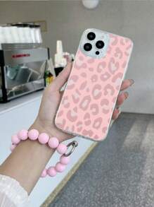 1 个透明 TPU 粉色豹纹保护手机壳和 1 个配套粉色串珠手链，适用于 iPhone/Android 智能手机、Galaxy A51 4G、Galaxy A52、A52s 5G、Galaxy S23 Ultra、Galaxy A13 4G、Galaxy A12、Galaxy S22 Ultra、OPPO A54、Galaxy A54、iPhone 14 Pro Max、Galaxy A04E、Galaxy A05S、Galaxy A34、Galaxy S24 Ultra 5G、Redmi Note 13、Galaxy A14、Galaxy A32 4G - 彩色 - 查看 3