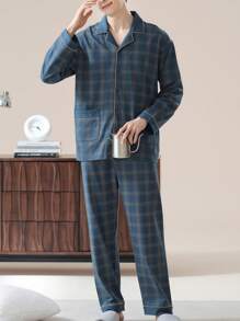 2pcs Men's Comfortable Sleepwear Sets, Autumn/Winter & Spring