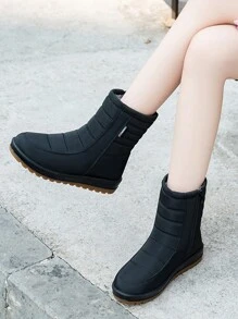 Giày bốt đi tuyết ấm áp lót Nano Thermal Mid-Calf dành cho bà mẹ trung niên và cao tuổi, chống trượt, mùa thu/đông - màu đen - Xem 2