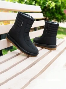 Giày bốt đi tuyết ấm áp lót Nano Thermal Mid-Calf dành cho bà mẹ trung niên và cao tuổi, chống trượt, mùa thu/đông - màu đen - Xem 3