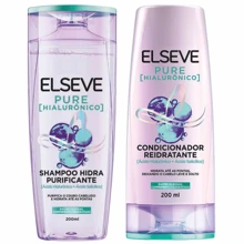 Elseve Pure Hyaluronic Shampoo And Conditioner Kit 200 Ml - Bụi tím - Xem 1