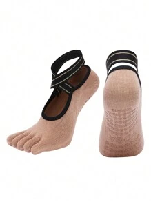 Calcetines de 5 dedos antideslizantes para mujeres para baile, entrenamiento, Pilates y yoga - Multicolor - Ver 13