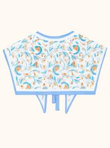 1pc Fashionable Women/Girls Floral Pattern Elegant Decorative Scarf/Collar Piece For Daily Wear - Blue - View 5