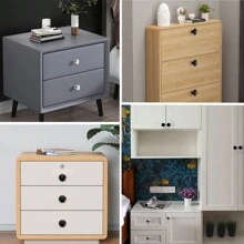 20 个装，金色简约单孔橱柜抽屉拉手，极具吸引力的厨房创意抽屉家具五金，衣柜把手，家具五金旋钮，厨房橱柜拉丝金属镀铬门抽屉柜把手 - 彩色 - 查看 9