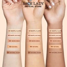 Sace Lady Bases De Maquillaje Corrector Polvo Compacto Fijado Impermeable Matte Anti-aceite - 01 - Ver 8