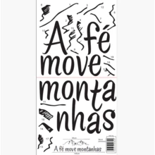 Decorative Sticker Kit Faith Moves Mountains + I Can Do All Things Philippians 4.13 - 黑色 - 查看 3