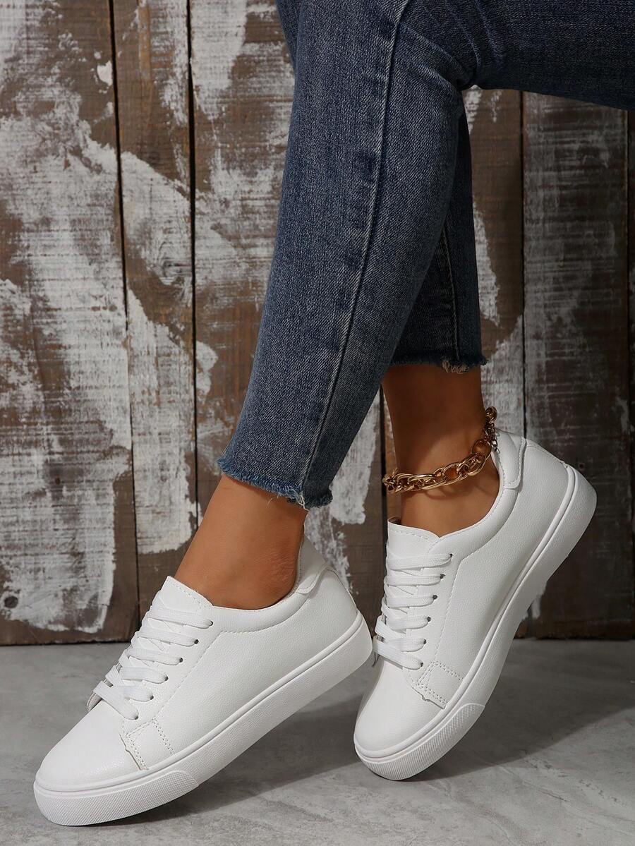 Women White Casual Sneakers - White - View 1