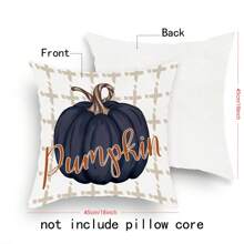 4pcs/1pc Fall Thanksgiving Decorative Pillow Covers, Harvest Season Pumpkin And English Letter Print Throw Pillow Covers, Thanksgiving Sofa Cushion Pillow Shams - Multicolor - View 12