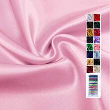 1 件光滑、柔软的仿丝缎面料，DIY 婚礼工艺品窗帘光面缎面材料 - 彩色 - 查看 19