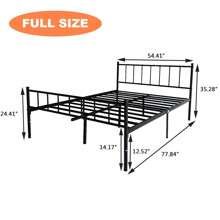 Industrial Style Metal Platform Bed Frame,14 Inch Black Bed Frame,Storage Space Under Bed Frames, Heavy Duty Steel Slat Support, No Box Spring Needed, Easy Assembly - Black - View 9
