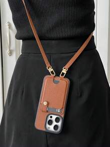 1件装真皮肩带手机壳，兼容 16e、15 Pro Max、12 Pro Max、13 Pro Max、14 Pro Max、14 Plus、11、15 Plus，Galaxy S21 Plus、S21 Ultra、S22 Plus、S23 Ultra、S24、S25 Ultra，Pixel 5A 5G、6 Pro、7 Pro、8 Pro，防水、防震、防刮。 - 棕色 - 查看 4