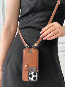 1件装真皮肩带手机壳，兼容 16e、15 Pro Max、12 Pro Max、13 Pro Max、14 Pro Max、14 Plus、11、15 Plus，Galaxy S21 Plus、S21 Ultra、S22 Plus、S23 Ultra、S24、S25 Ultra，Pixel 5A 5G、6 Pro、7 Pro、8 Pro，防水、防震、防刮。 - 棕色 - 查看 2