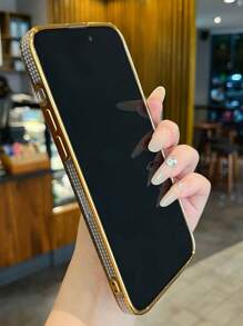 1 件水钻电镀激光切割镂空 TPU 手机壳适用于 7/8/SE2/7p/8p/X/XS/XR/XS Max/11/11 Pro/11 Pro Max/12/12 Pro/12 Pro Max/13/13 Pro/13 Pro Max/14/14 Pro/14 Plus/14 Pro Max/15/15 Pro/15 Plus/15 Pro Max，保护套防水防震防摔防刮 - 金色 - 查看 6