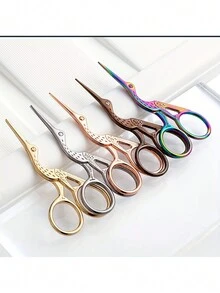 Professional Bionic Crane Type Eyebrow Trimming Scissors For Eyebrow Nose Hair Beard Ear Hair All Kinds Of Hair Trimming Neutral And Neutral Makeup Care Scissors Salon And Nail Art Embroidery Scissors Thread Scissors Household Eyebrow Trimming Scissors,Nail Supplies,Nail Tools,Nail Art Tools,Back To School,Nails,Nail Tools For Press On Nails - Multicolor - View 2