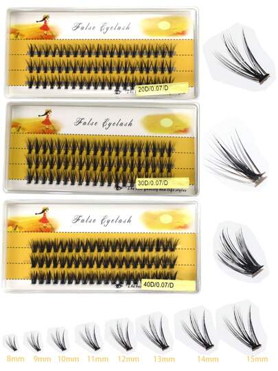 anlinnet 20D/30D/40D 60 Clusters Individual Lash Clusters , D Curling Lash Clusters ,8-15mm  Individual False Eyelashes Volumized, Three-Dimensional Diy False Eyelashes Clusters Lash Clusters,Eye Lash Clusters,Individual Eyelashes,Lashes,Fake Lashes