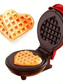 Mini Compact Heart Waffle Maker - Đỏ - Xem 2