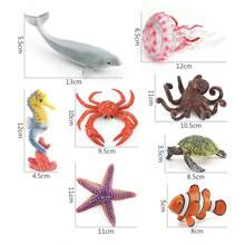 1pc/8pcs Realistic Sea Life Animal Model Toys