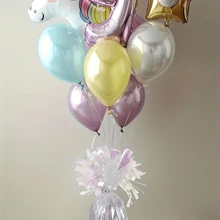 2/4 piezas Pesos de globo de papel de aluminio de colores, pesos de globo de gran resistencia, pesos de globo de papel de aluminio, decoración de mesa para fiestas de cumpleaños y bodas, pesos para globos de helio, bricolaje con globos, Navidad