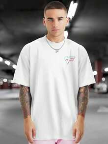 GOLD WINGS 100% Cotton Front And Back Printed T-Shirt GPJ1 - 白色 - 查看 2