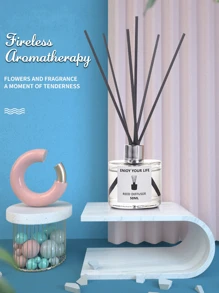 无焰精油扩散液，空气清新剂，适用于家庭、酒店、浴室、卧室、礼物 - 薰衣草、栀子花、桃子、茶、海洋香味情人节情人节用品婚礼用品