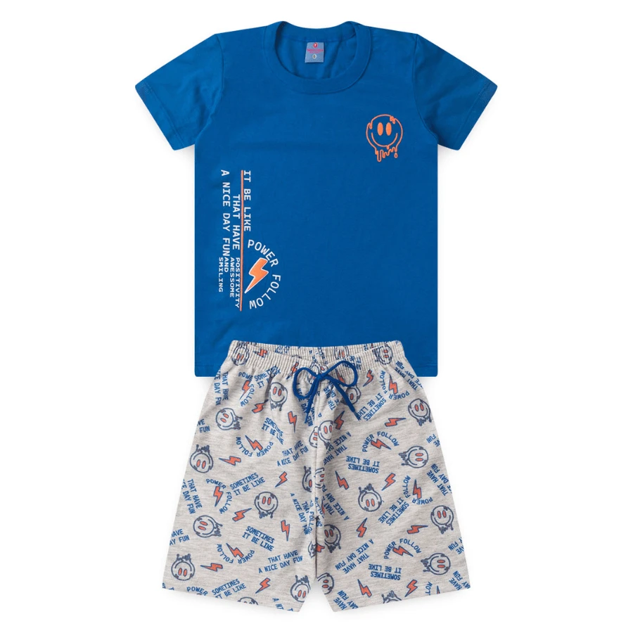 Sometimes It Be Like Boys' Set Size 3 To 12 Years - 寶藍色 - 查看 1