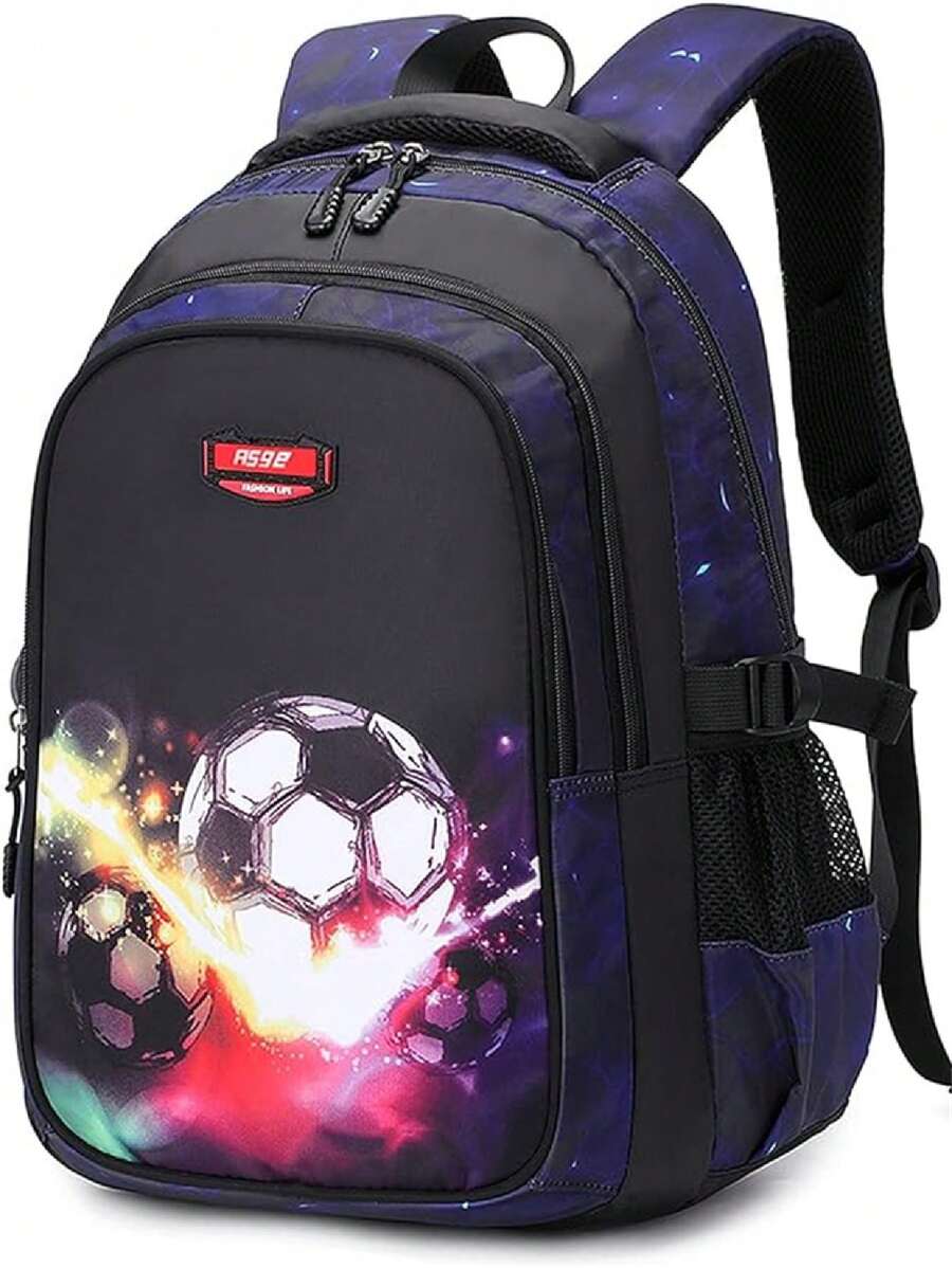 Asge The Boy Has A Receipt In His Backpack For Children As A Quickie For School Bags For Middle School Students - Purple - View 1
