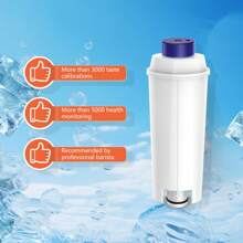 与 DeLonghi DLSC002 兼容的水过滤器，水过滤器替换过滤器与 DeLonghi 咖啡机 ECAM、ETAM、ESAM、BCO、EC 兼容的水过滤器（10 个装） - 白色 - 查看 2