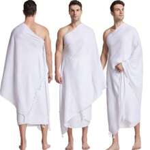 1 pieza Toalla blanca Ihram para el Hajj, Manto de peregrinaje de Arabia Saudita
