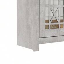 Isadora 2 Door Shoe Cabinet With Shelves - Dusty Gray Oak - View 6