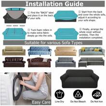 Sofa Covers Modern Style Jacquard Spandex Four Seasons Slipcovers Stretch Elastic Armchair Loveseat Couch Furniture Protector Cover 1/2/3/4 Seat With Pillow Cover For Living Room Bedroom